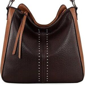 Hobo Crossbody Shoulder Bag Vegan Leather Medium Size Women's Purse Satc…